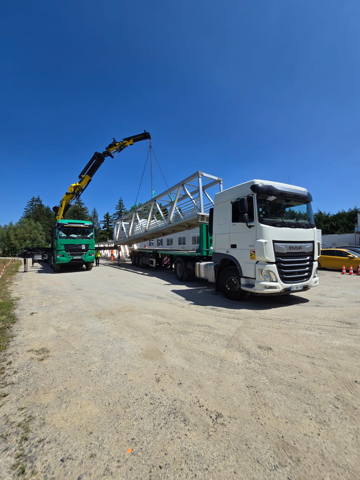 Transport et grutage de passerelles