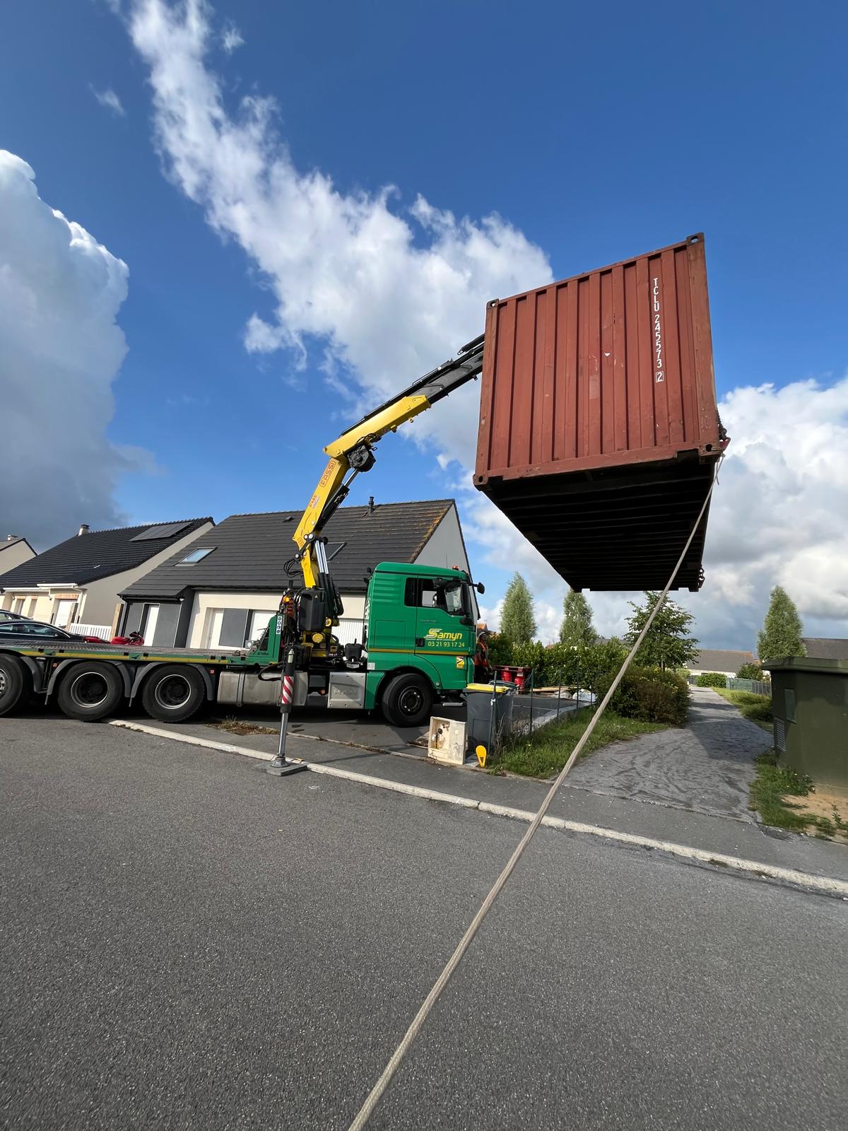 Mise en place d’un conteneur 20 pieds